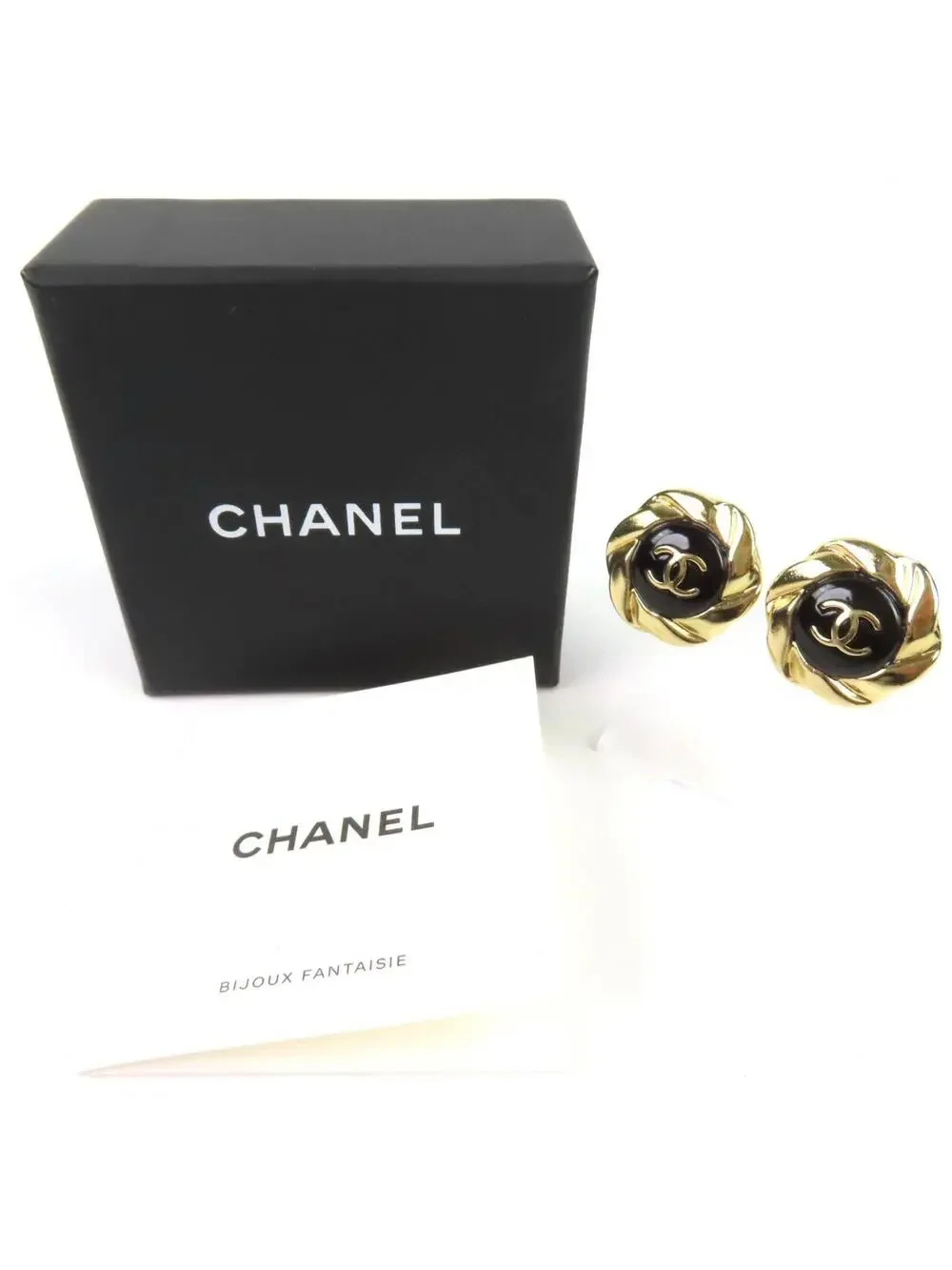 Chanel Cc Logo Clip-On Earrings Gold- #250147C85B